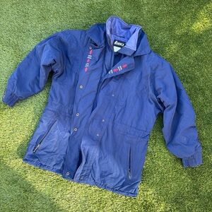 80s vintage Nordica ski jacket with embroidered logo and zippered pockets